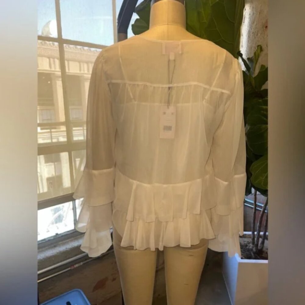 Cinq á Sept Steffina Layered Ruffle Top - Picture 8 of 9